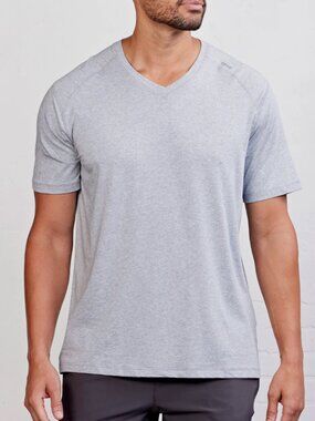 tasc Performance Carrollton V-Neck T-Shirt Heathered Gray